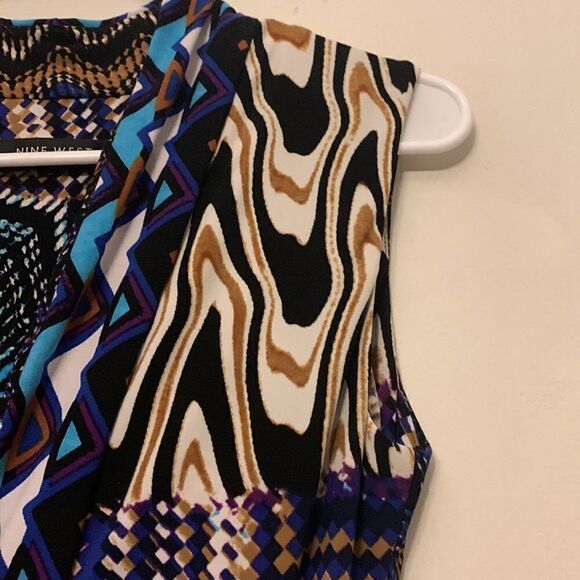 Nine West multicolored sleeveless dress Size 2 - Picture 7 of 9